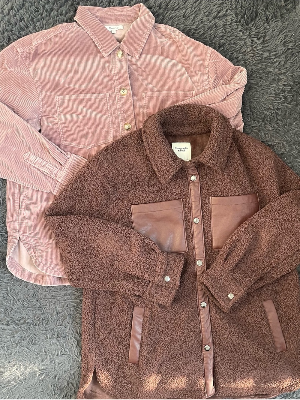 Women Size Large Shirt Jacket Button Down Shacket Corduroy Bundle Lot